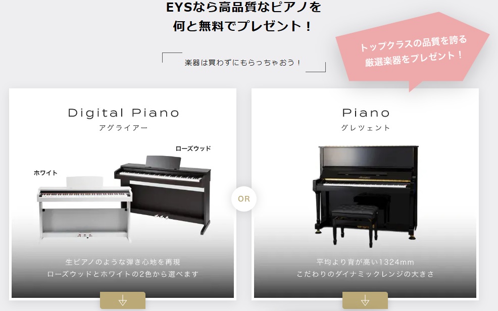 EYS音楽教室のピアノプレゼント