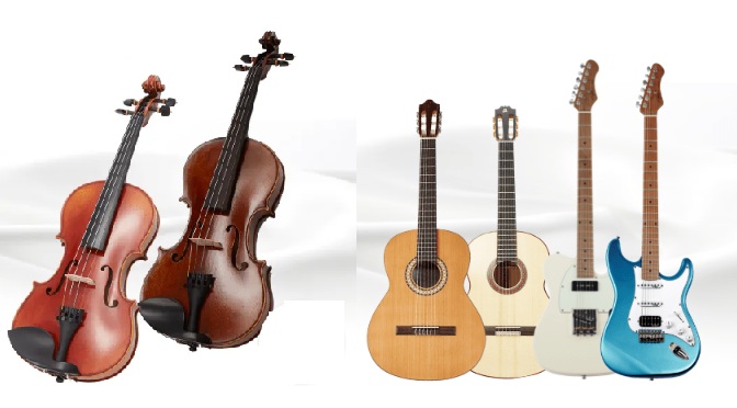 EYS音楽教室でプレゼントしている弦楽器